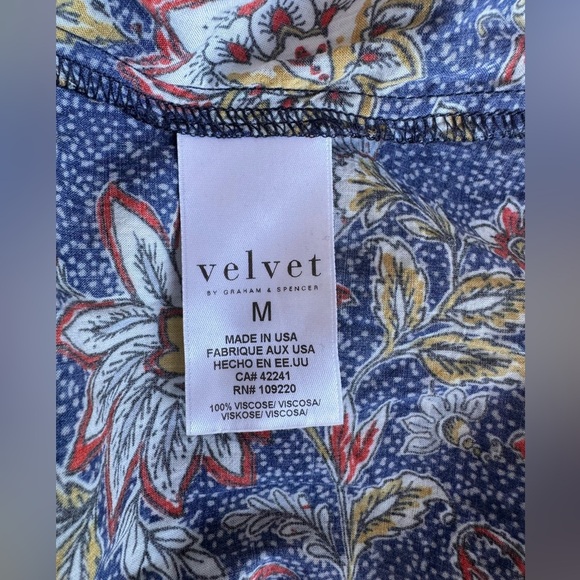 Velvet by Graham & Spencer Floral Mini Dress - Blue and Red - Picture 10 of 10